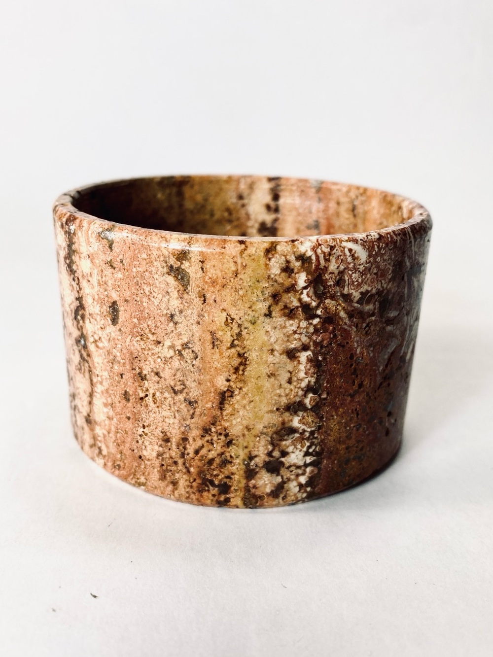 Water Stone Hand Crafted in Mexico Small Planter Pot or Container
